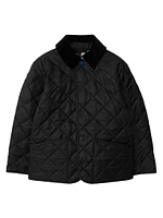 Little Boy's & Corduroy-Trimmed Quilted Jacket