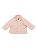 Baby Girl's & Little Corduroy-Trimmed Quilted Jacket