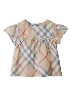 Baby Girl's, Little Girl's & Zoey Check Blouse