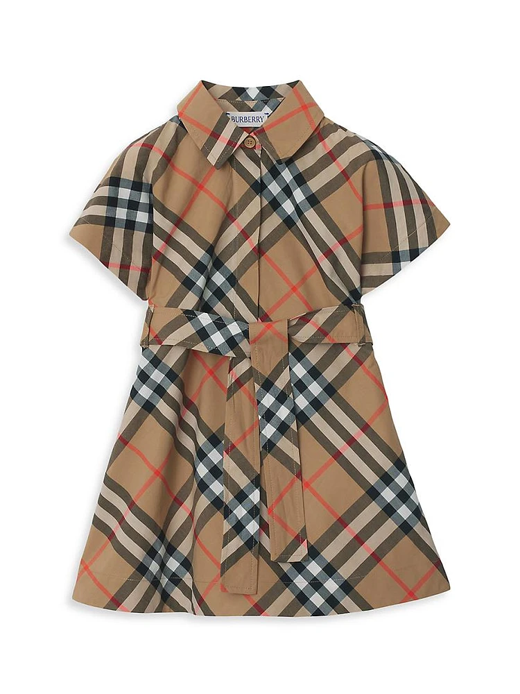 Baby Girl's, Little Girl's & Guilietta Check Shirtdress