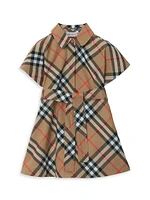 Baby Girl's, Little Girl's & Guilietta Check Shirtdress