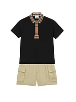 Little Boy's & Twill Cargo Shorts