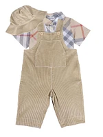 Baby Boy's 3-Piece Check Shirt & Corduroy Set