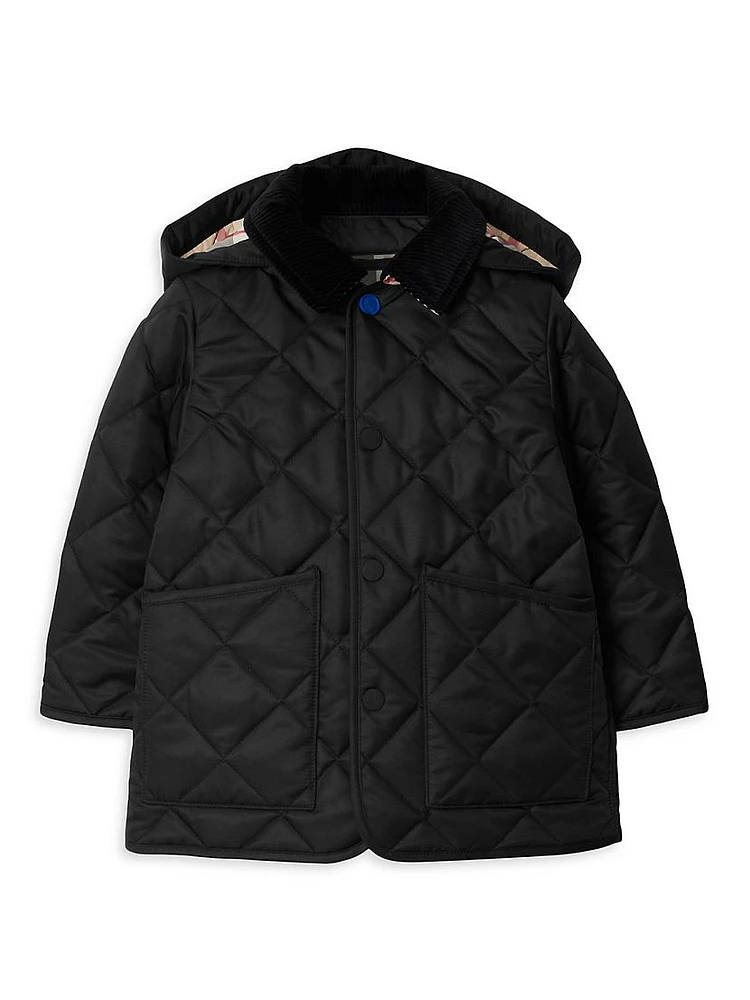 Baby Boy's & Little Hooded Quilted Coat