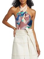 Mona Abstract Halter Top