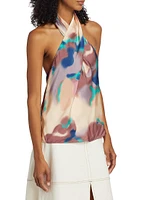 Mona Abstract Halter Top