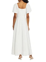 Kit Linen-Blend Midi-Dress