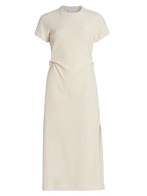 Aurora Cotton-Blend Tucked T-Shirt Dress