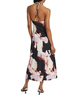 Kasia Inkwash Halter Midi-Dress