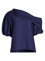 Georgia Satin One-Shoulder Top