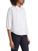 Alejandra Cotton-Blend Short-Sleeve Shirt