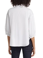 Alejandra Cotton-Blend Short-Sleeve Shirt