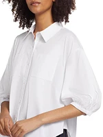 Alejandra Cotton-Blend Short-Sleeve Shirt