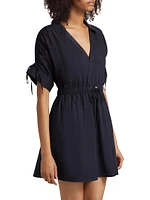 Lennon Cotton-Blend Poplin Shirtdress