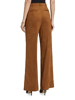 Edwina Faux-Suede Wide-Leg Pants