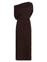 Chet Wool One-Shoulder Maxi Dress