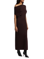 Chet Wool One-Shoulder Maxi Dress