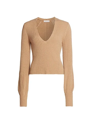 Aurinda Rib-Knit Sweater