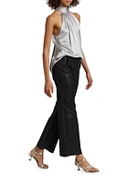 Clifford Cropped Metallic Denim Pants