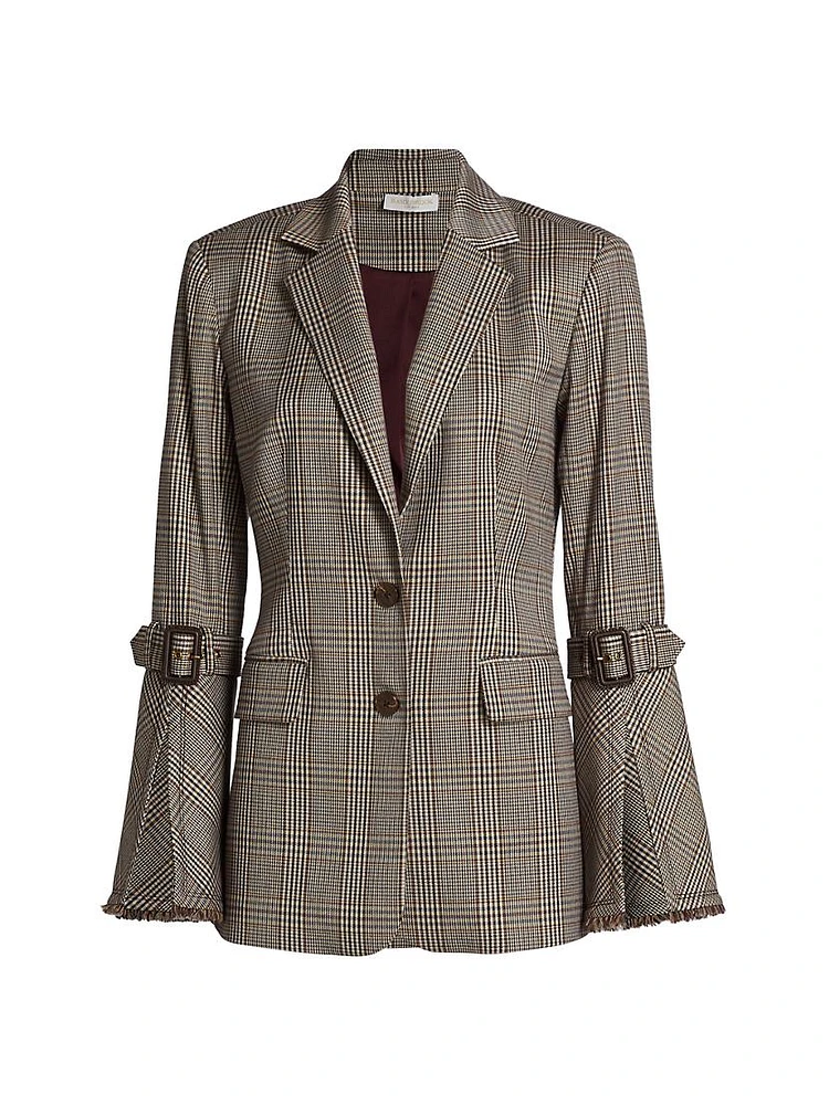 Loretta Plaid Two-Button Blazer