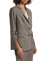 Loretta Plaid Two-Button Blazer