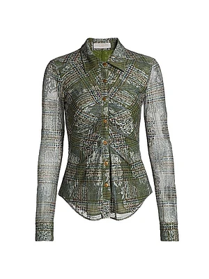 Hamilton Floral Plaid Blouse
