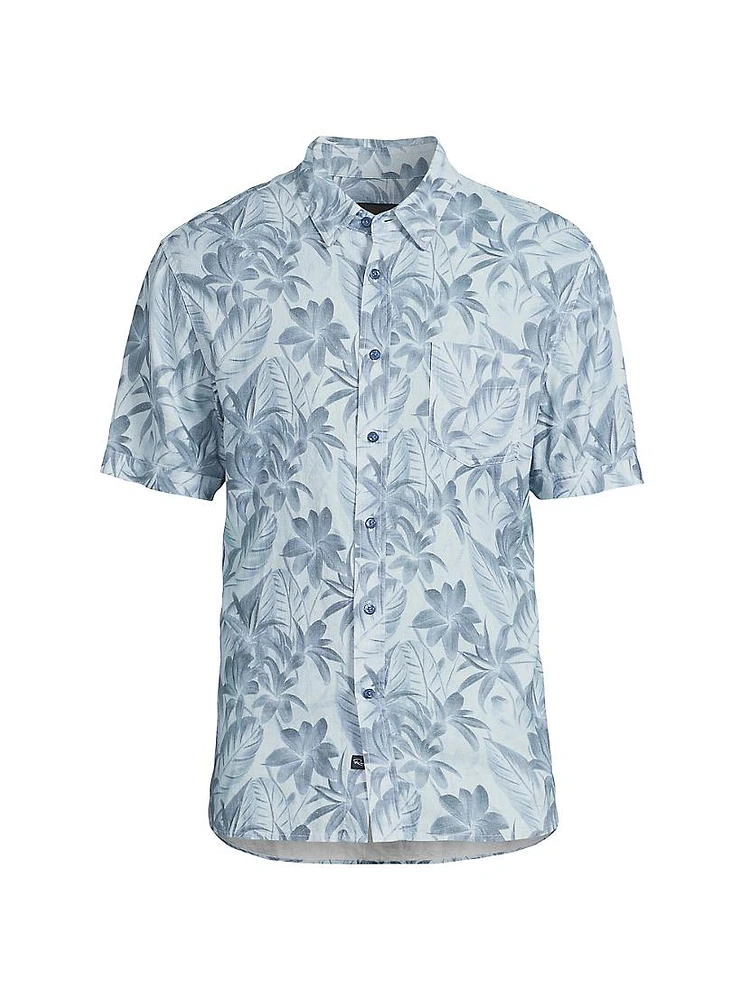 Carson Jungle Linen-Blend Shirt