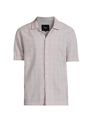 Dresden Gingham Cotton Camp Shirt