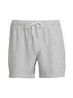 La Brea Striped Seersucker Swim Shorts