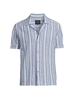 Amalfi Striped Cotton Camp Shirt