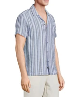 Amalfi Striped Cotton Camp Shirt