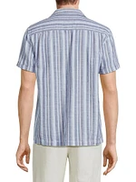 Amalfi Striped Cotton Camp Shirt