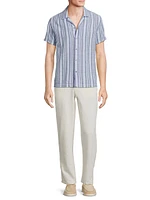 Amalfi Striped Cotton Camp Shirt