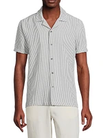 Amalfi Striped Seersucker Camp Shirt