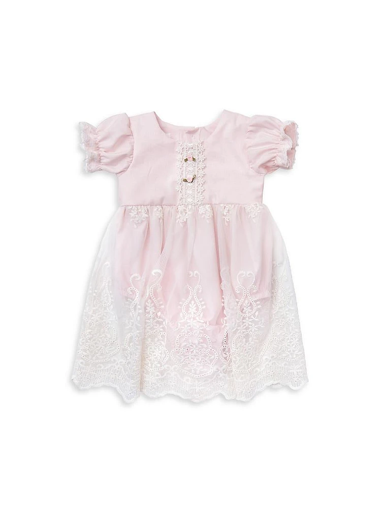 Baby Girl's Sophia Lace-Trimmed Dress & Bloomers Set