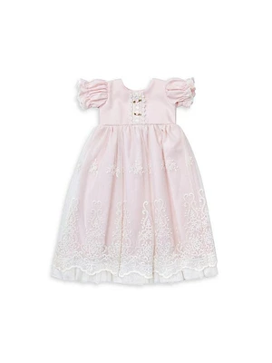 Baby Girl's Sophia Lace-Trimmed Dress & Bonnet Set