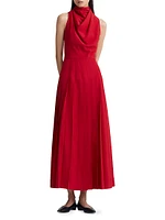 Nathalie Cowl Neck Sleeveless Maxi Dress