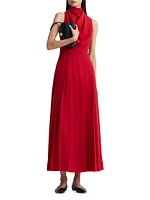 Nathalie Cowl Neck Sleeveless Maxi Dress