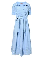 Lydia Cotton Eyelet Belted Maxi Dress