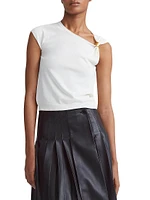 Rinaldi Asymmetric Slash Knit Top