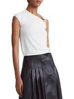 Rinaldi Asymmetric Slash Knit Top