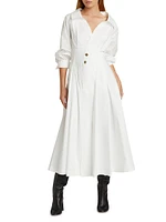 Isabela Cotton-Blend Shirtdress