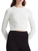 Pogo Cotton-Blend Crop Sweater