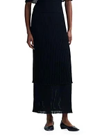 Ariana Pleated Knit Maxi Skirt