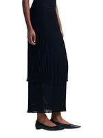 Ariana Pleated Knit Maxi Skirt