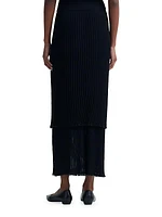 Ariana Pleated Knit Maxi Skirt