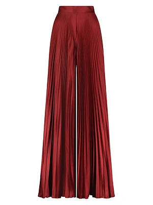 Pleated Wide-Leg Pants