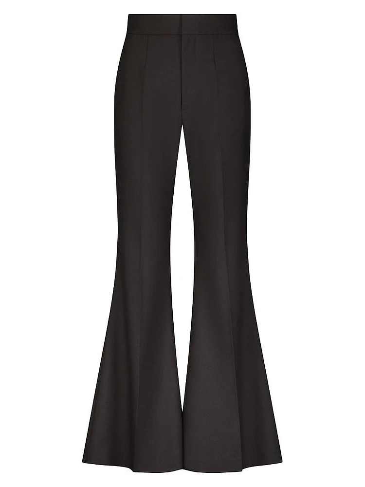 Crepe Flared Trousers