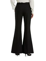 Crepe Flared Trousers