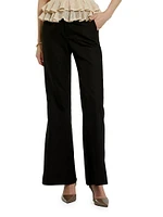 Crepe Flared Trousers